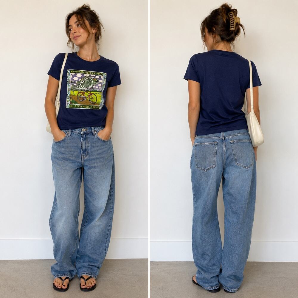 Ray Troll Women’s Graphic T Navy SzS 90’s Art Tee